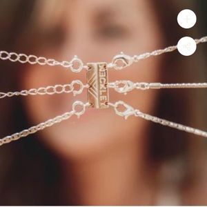 NWT Necklet Triple Layering Stainless Steel Clasp in Gold